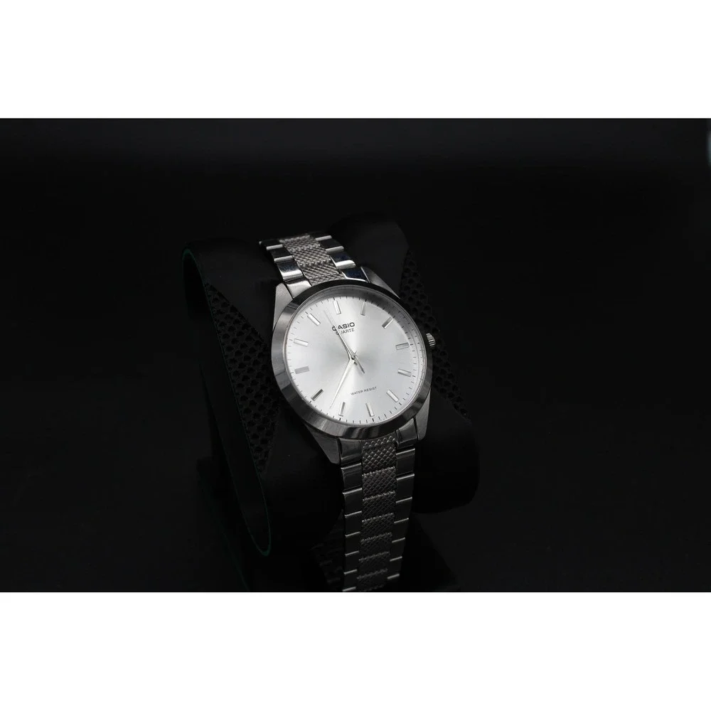 Casio MTP-1274 Quartz 36mm Silver Dial Original Bracelet Japan Runs